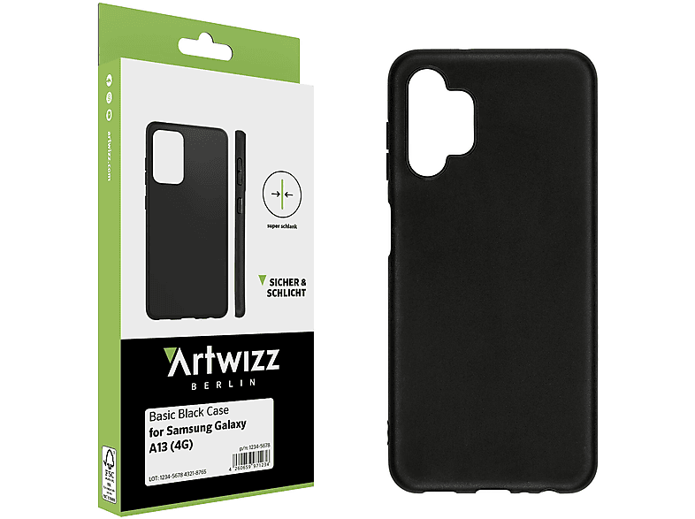 A13 Backcover, Schwarz Samsung, Black (4G), ARTWIZZ Basic Case, Galaxy
