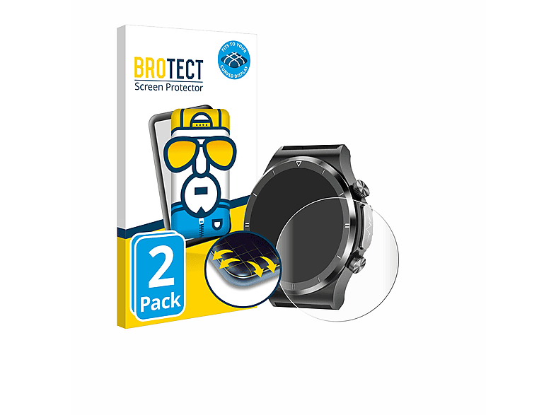BROTECT 2x Flex Full-Cover 3D Curved Schutzfolie(für Hasakei T30 (1.39\
