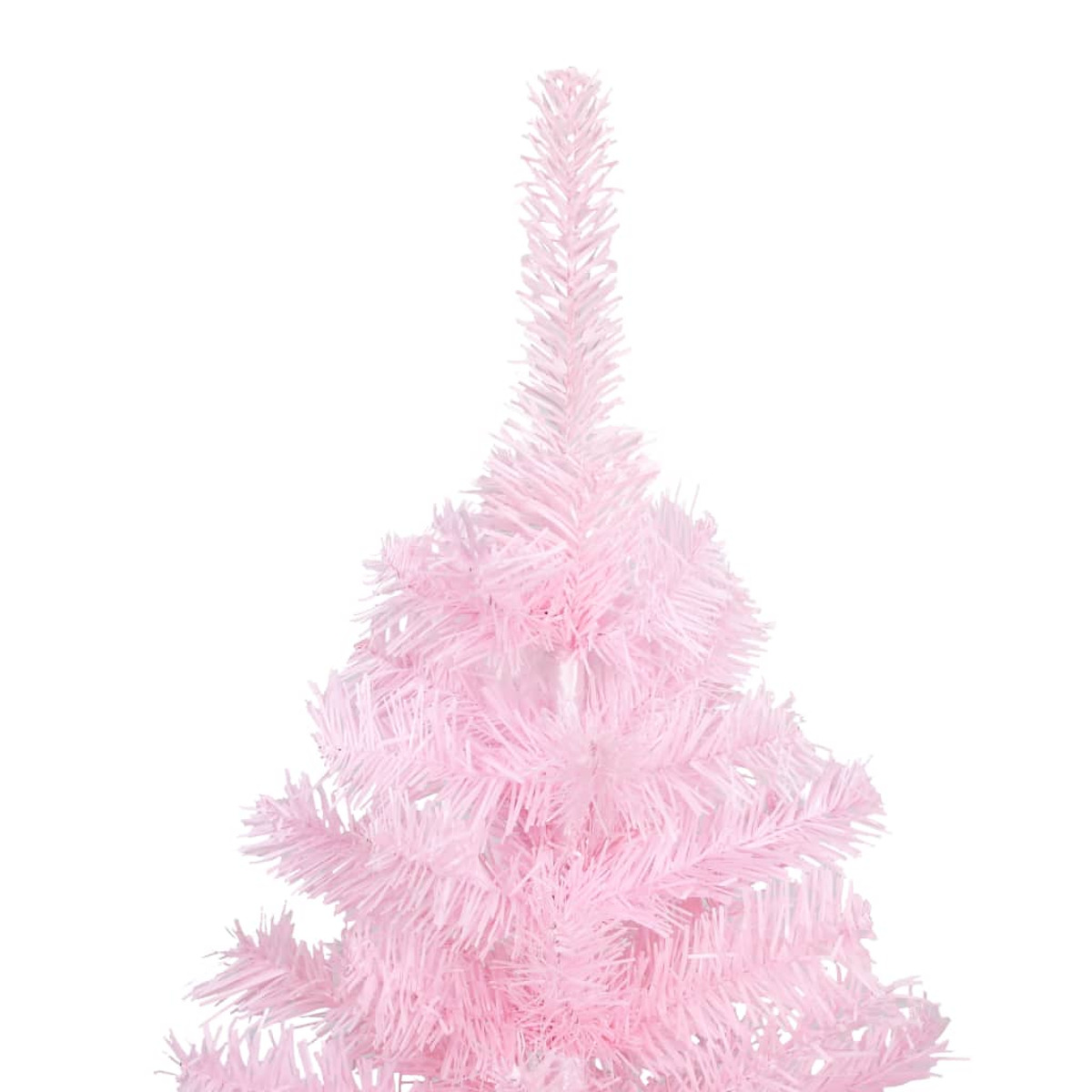 Rosa künstlicher Weihnachtsbaum auf weißem Hintergrund, isoliert.