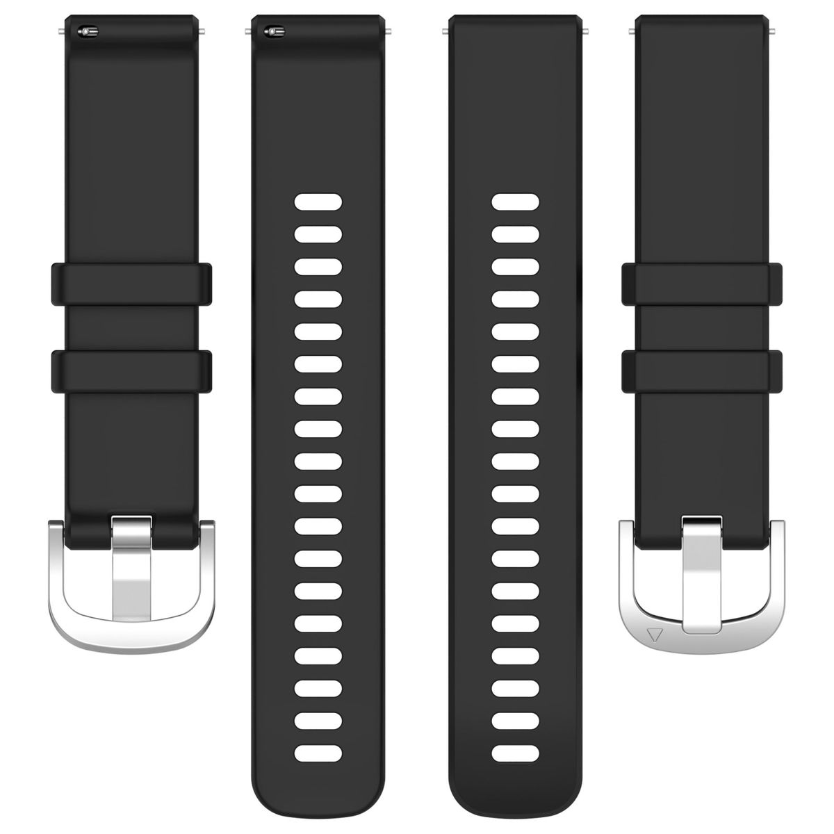 WIGENTO Design Silikon Band, Schwarz Ersatzarmband, GT Watch Huawei, 46mm, 4