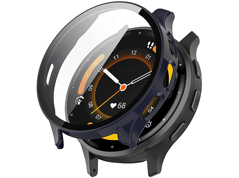 WIGENTO Kunststoff Design Hülle + Venu Hülle(für Hart Garmin Watch Glas H9 Panzer Schutz Folie 3)