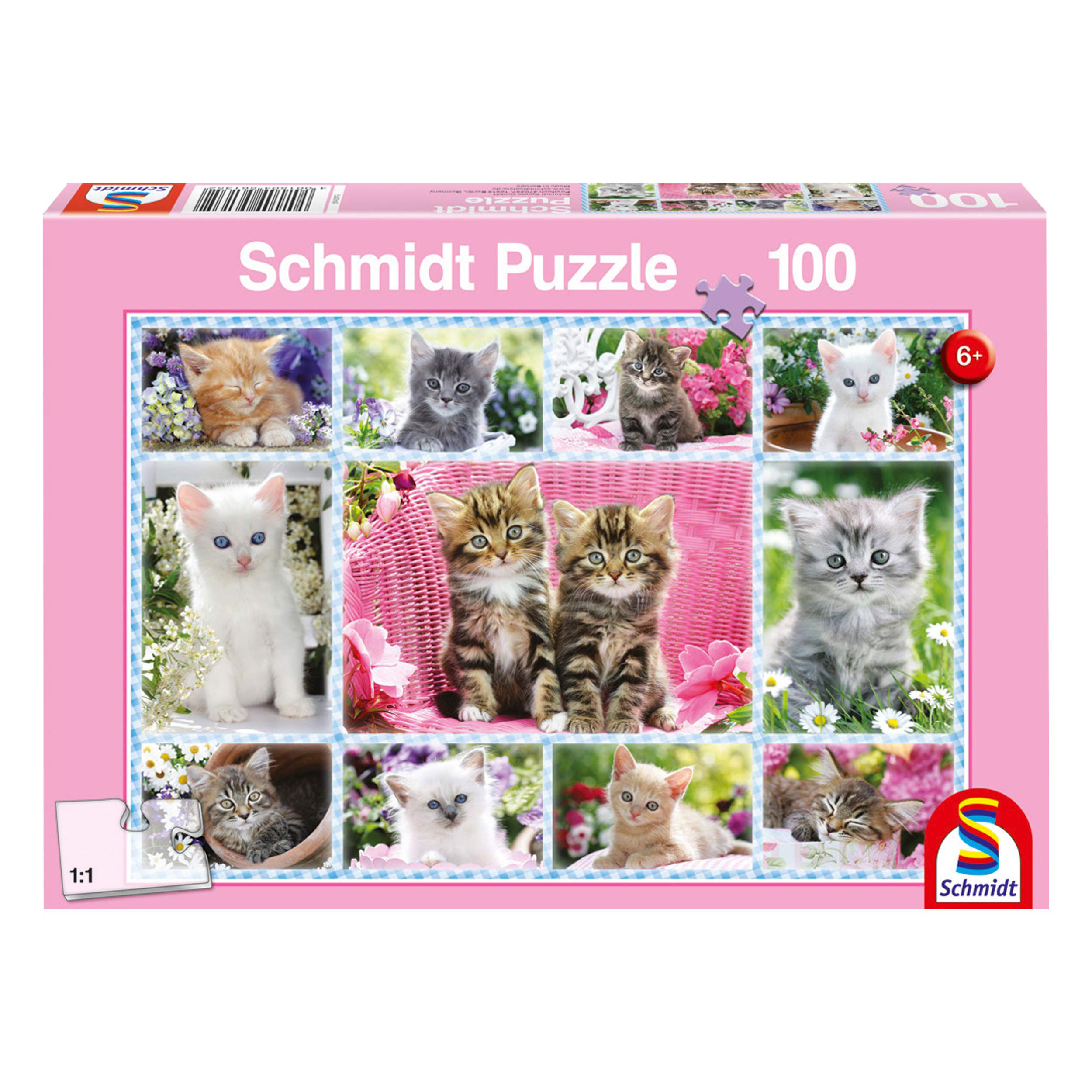SCHMIDT SPIELE 100 Katzenbabys Teile Puzzle Puzzle 