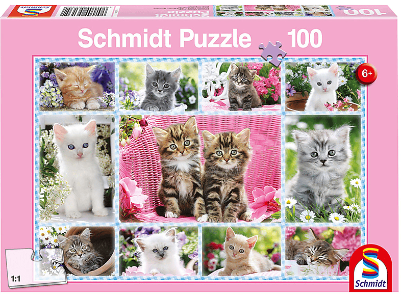 100 SPIELE Teile SCHMIDT Puzzle - Katzenbabys Puzzle