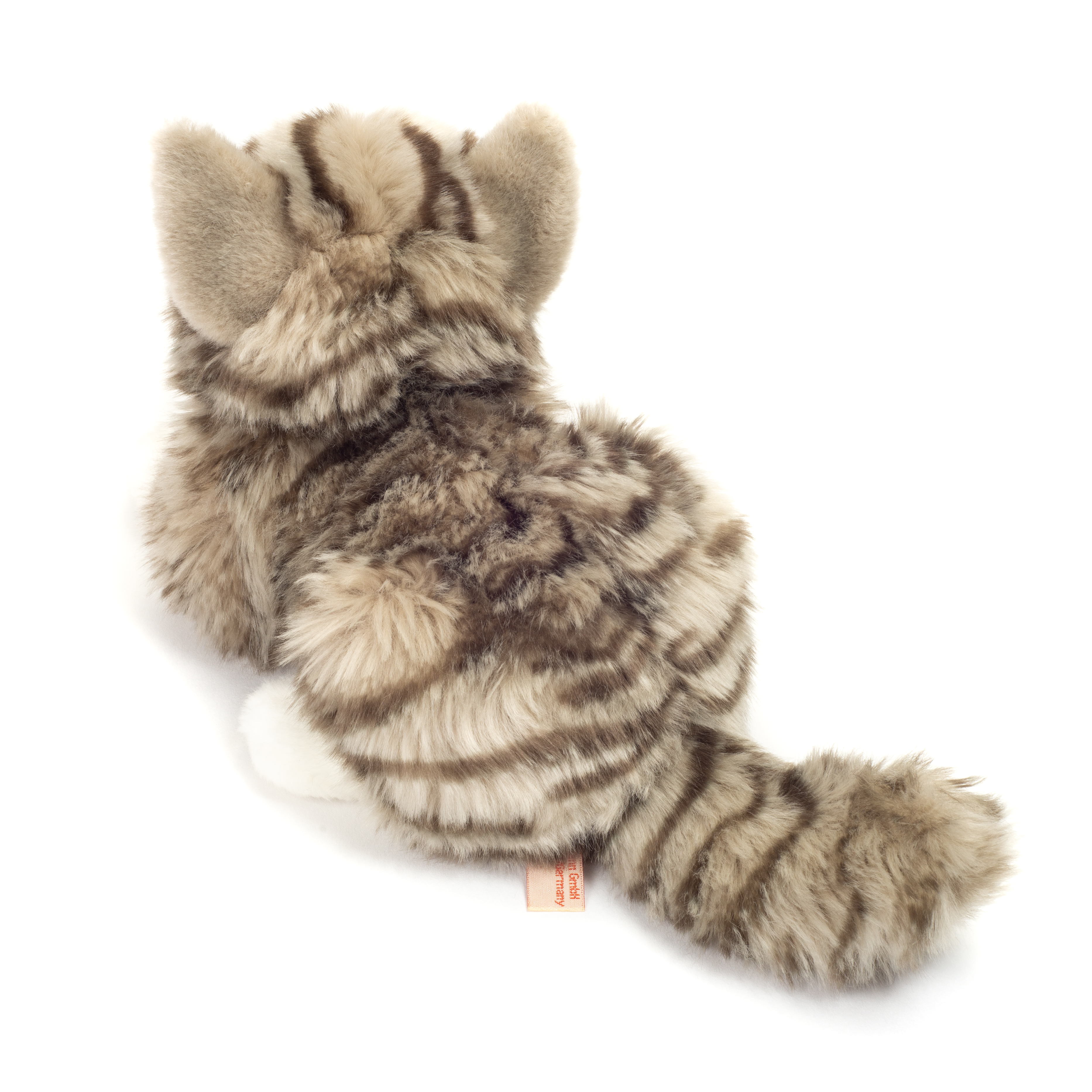 TEDDY HERMANN Katze liegend grau Plüschtier cm 20