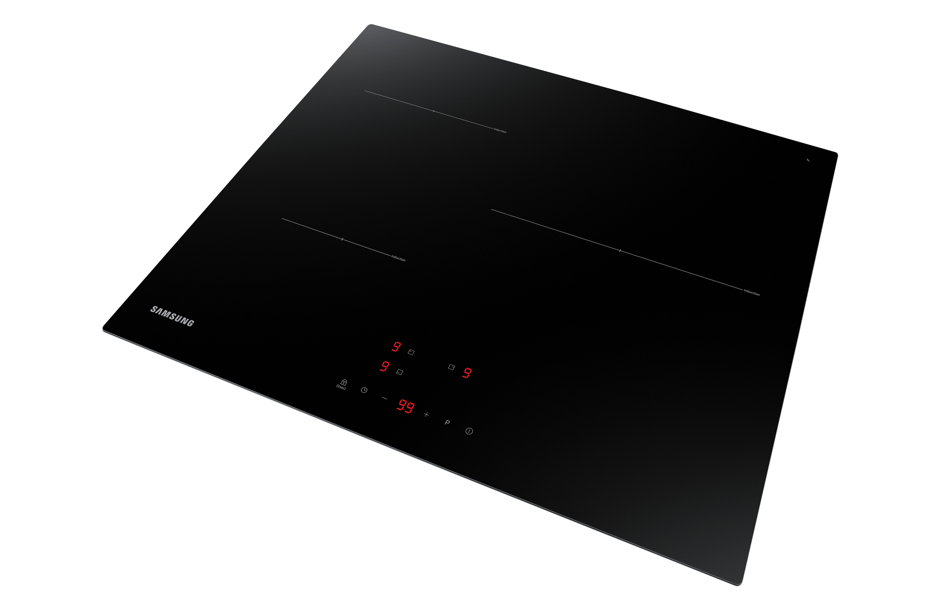 Placa de inducción - SAMSUNG NZ63T3706A1/UR, 3 zona(s) zonas, 590 mm, Negro