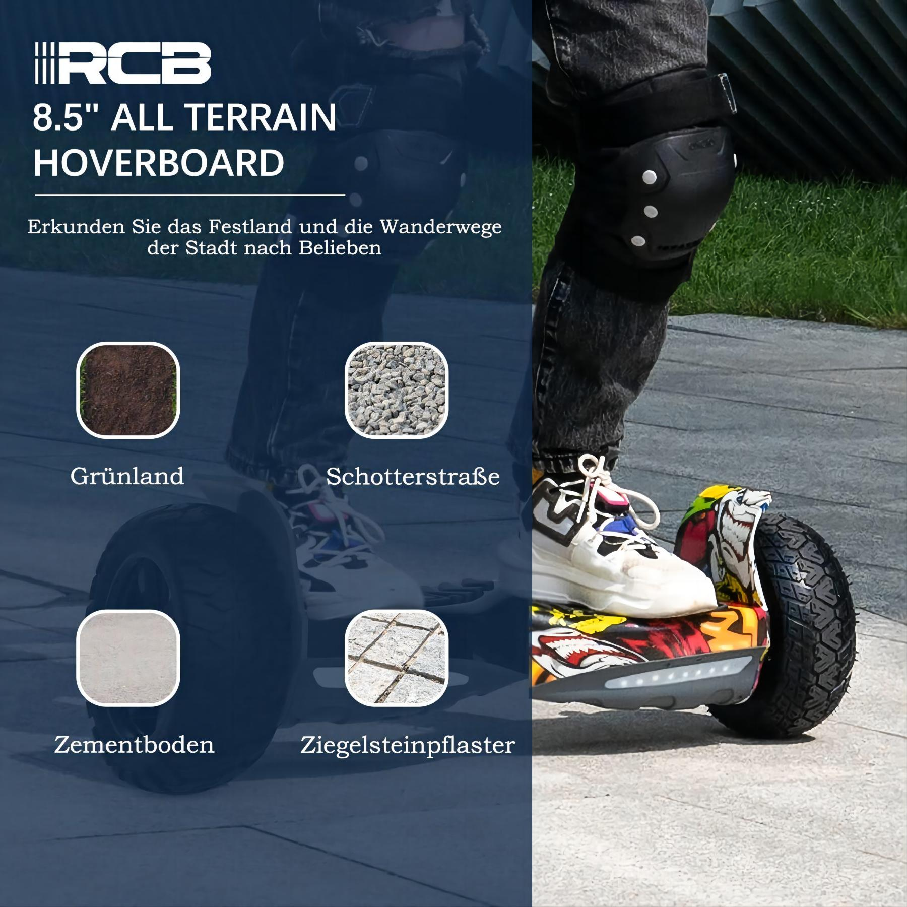 HM2 mit Balance SUV-Hoverboard Hippop) Zoll, Board APP (8,5 RCB
