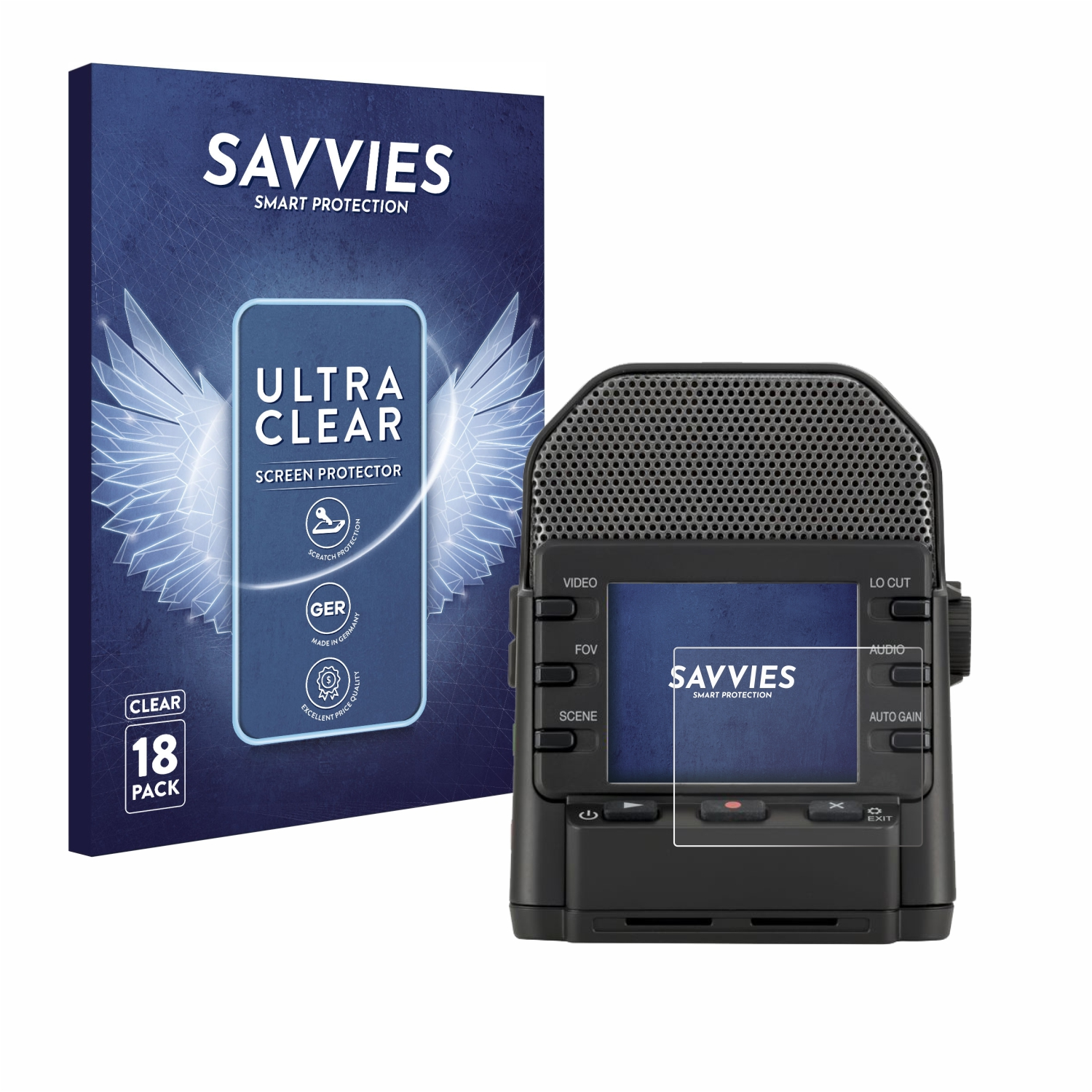SAVVIES 18x Q2n-4K) Schutzfolie(für Zoom klare