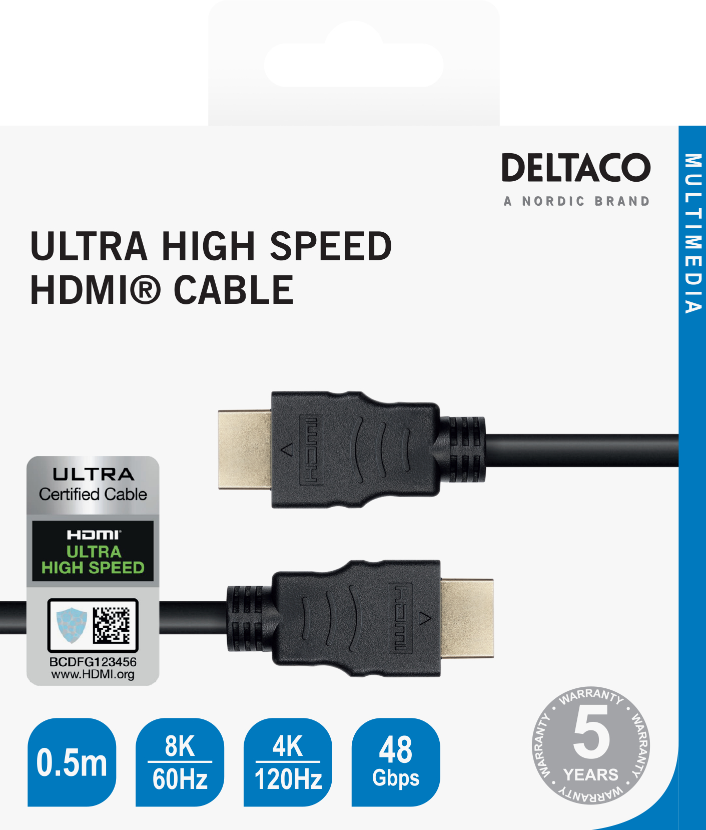DELTACO HU-05-R HDMI Kabel