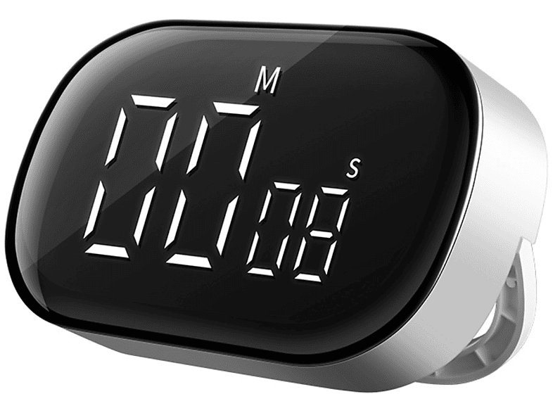 UWOT Magnetische Bügel Zeitbereich Timer elektronische 00:00-99:59,Weiß Zeitschaltuhr:einstellbare Lautstärke
