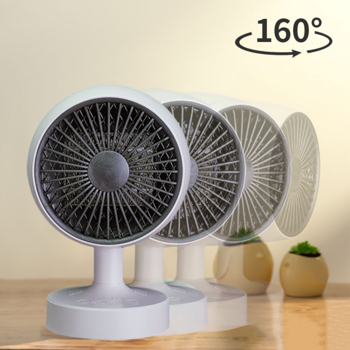 Kopfschütteln, Watt, LACAMAX (500 intelligente Temperatur 10 Mini-Desktop-Heizung-Automatisches Raumgröße: m²) Heizlüfter konstante