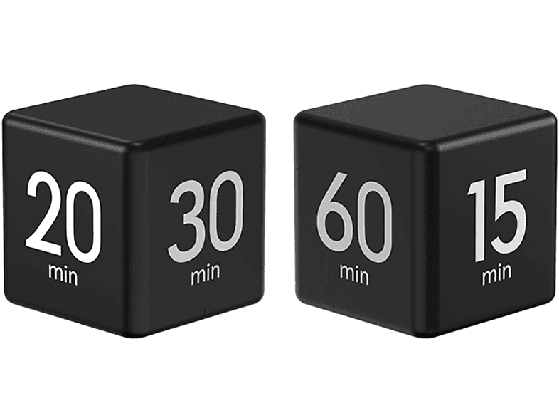 UWOT Rubik\'s Cube Countdown Timer: 15-20-30-60 Schwarz to timing Precise Timer Easy operate minutes