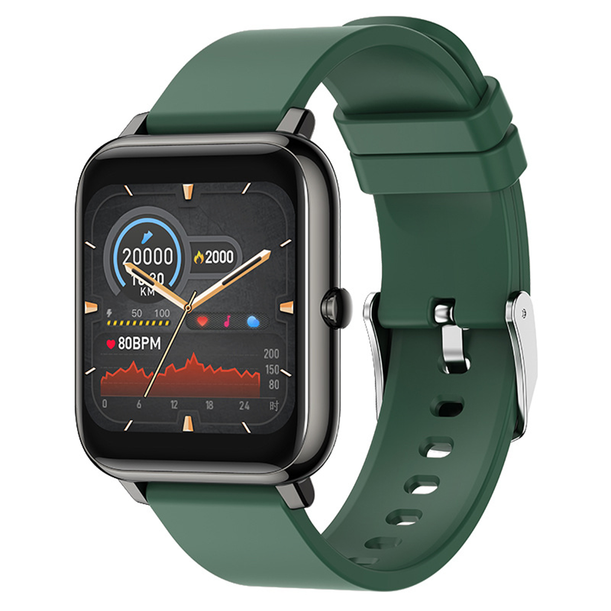 Volle Smartwatch Kompatibilität Grün Smartwatch 64G BRIGHTAKE Touchscreen 1.4\