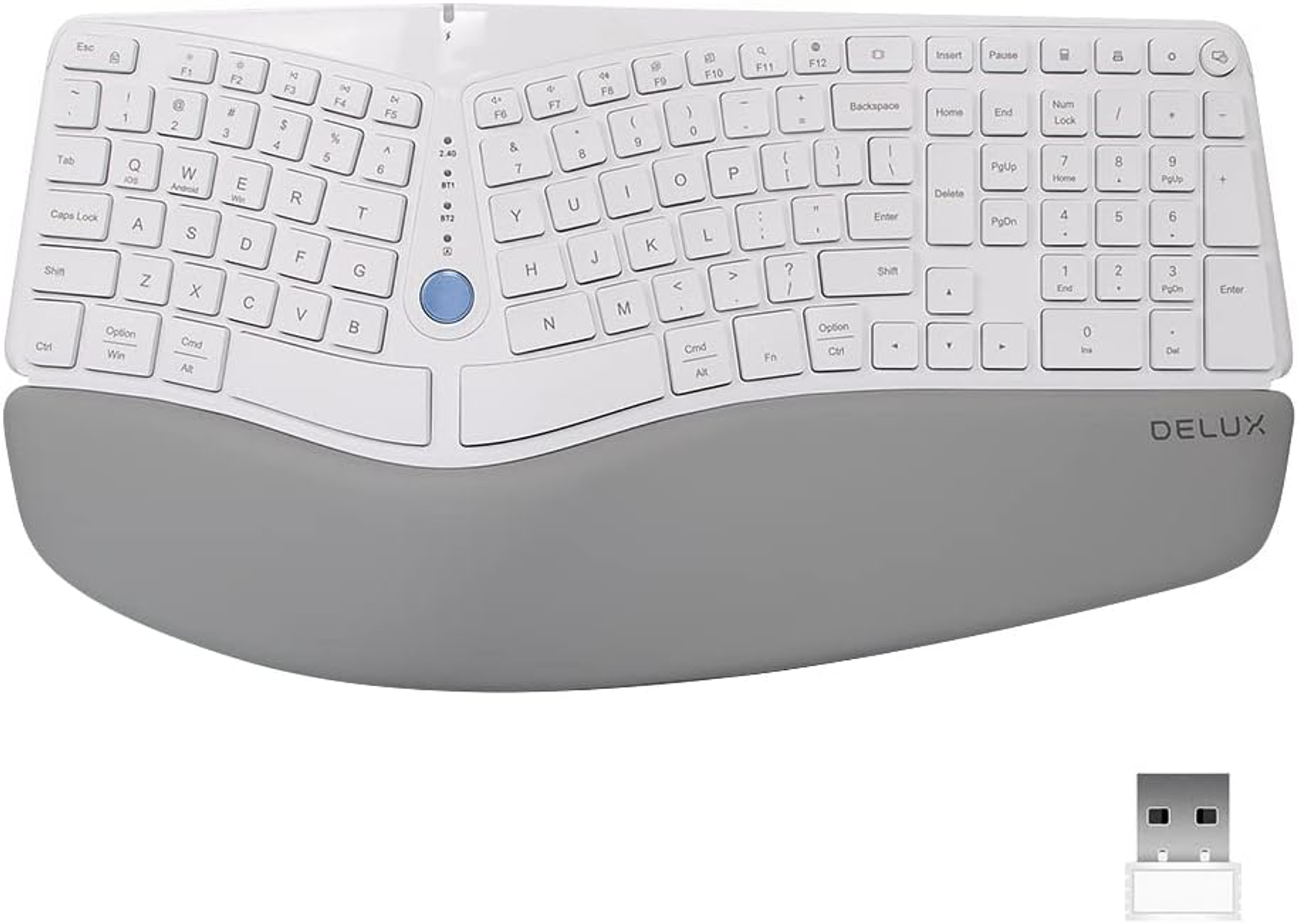 GREY, Tastatur DELUX HUB GM901U