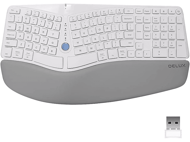 DELUX GM901U HUB Tastatur GREY