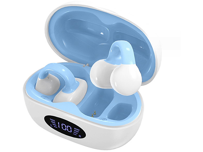 KINSI i113 Clip-on-Design, On-ear Bluetooth-Kopfhörer Bluetooth Blau