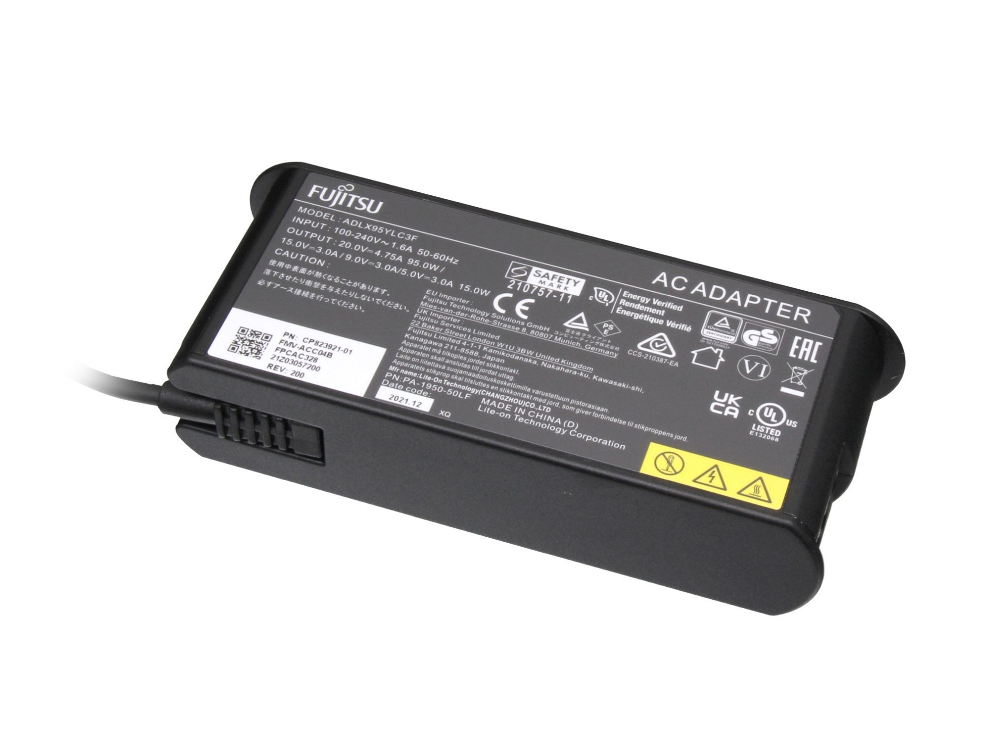95 Watt Netzteil USB-C FUJITSU Original abgerundetes CP811081-XX