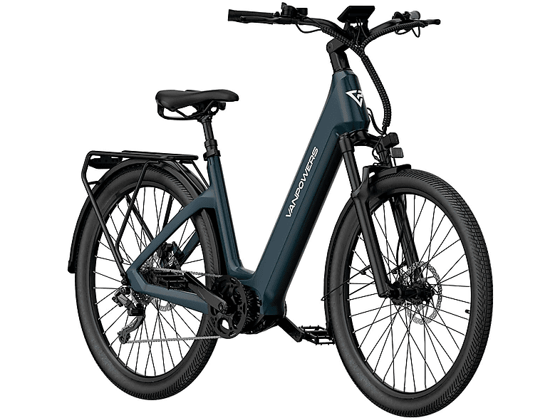 VANPOWERS Schieferblau  S Urbanbike (Laufradgröße: 27,5 Zoll, Rahmenhöhe: 66,3 cm, Unisex-Rad, 690 Wh, Schieferblau)