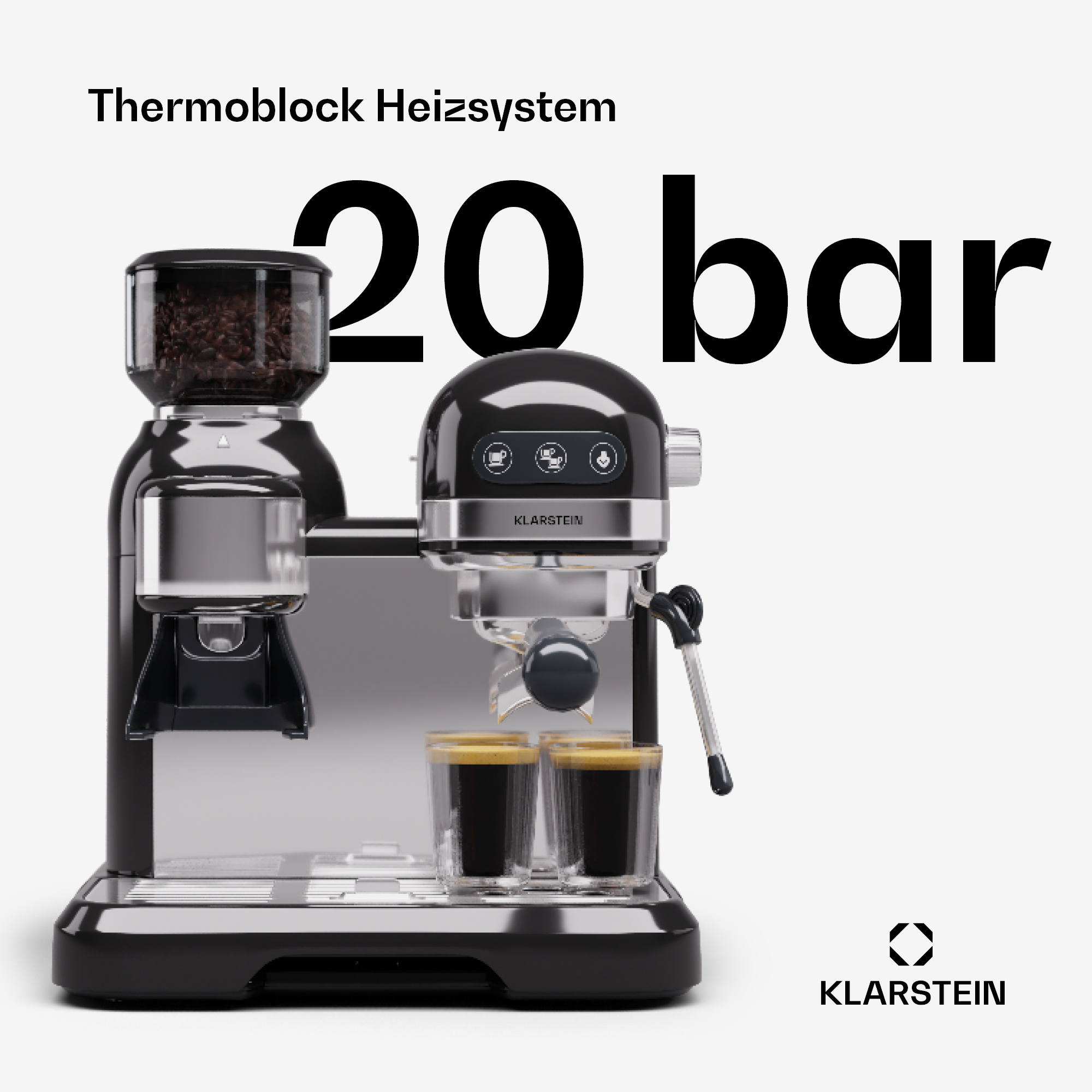 KLARSTEIN 10045450 macchina caffè americano, Nero