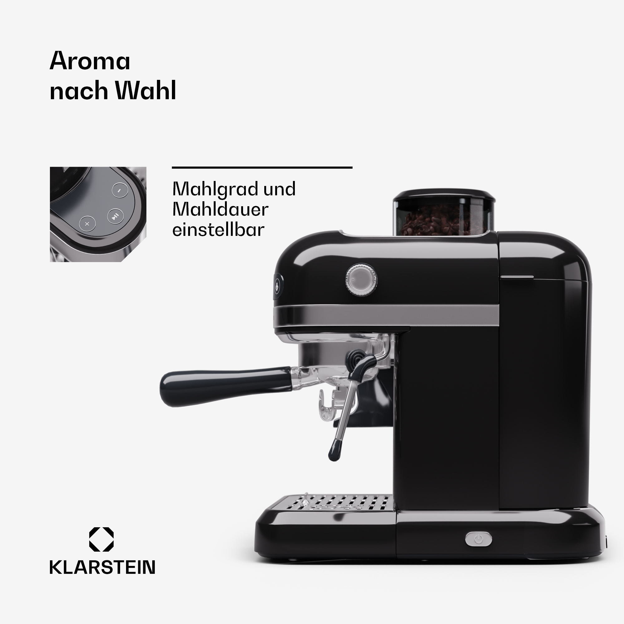 KLARSTEIN 10045450 macchina caffè americano, Nero