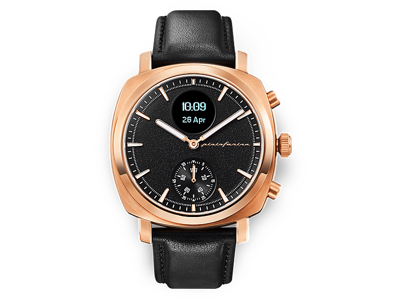 PININFARINA Senso Hybrid – Analoge it digitalem Display Smartwatch Genuine leather, Rose gold