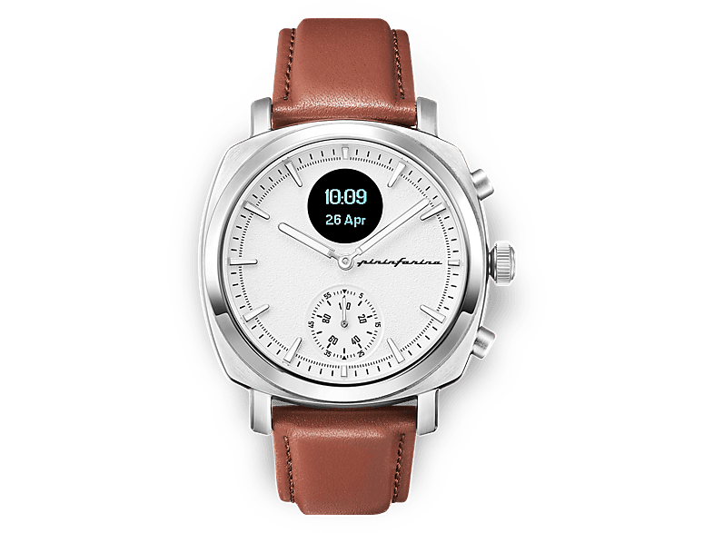 PININFARINA Senso Hybrid – Analoge mit digitalem Display Smartwatch Genuine leather, Steel