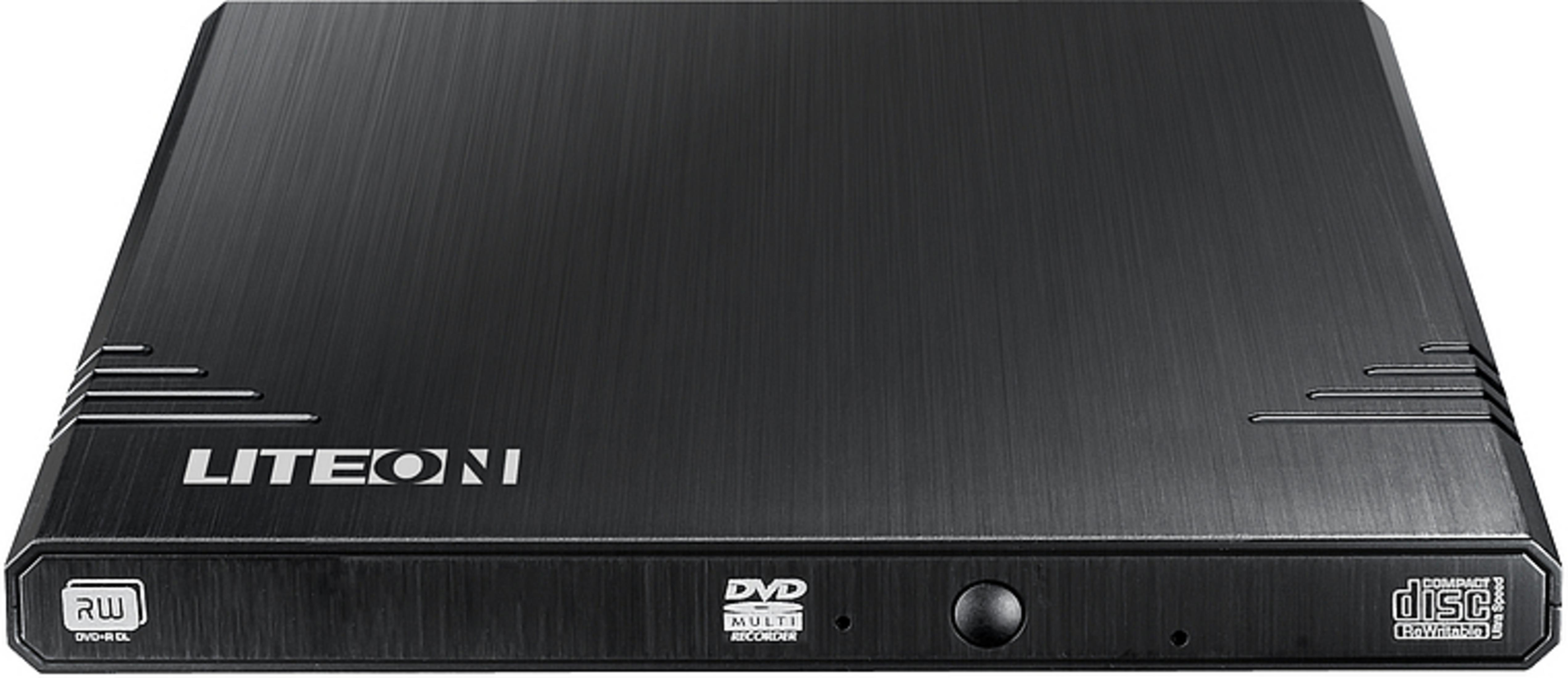 Czarny zewnętrzny rejestrator DVD LiteOn.