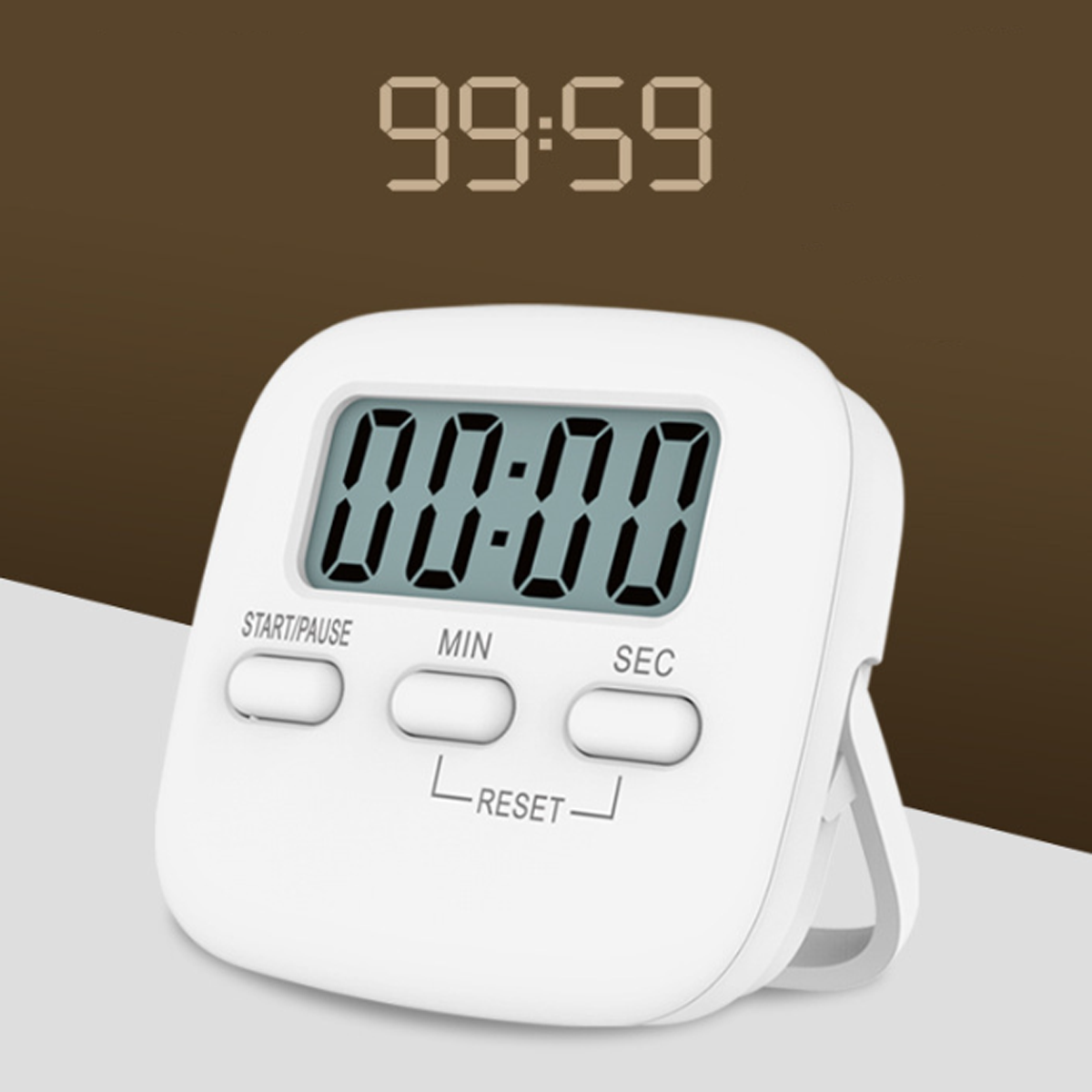 Weißer Lautsprecher Haftmagnet, integrierter Standfuß, - Zeitmessgerät LACAMAX Timer