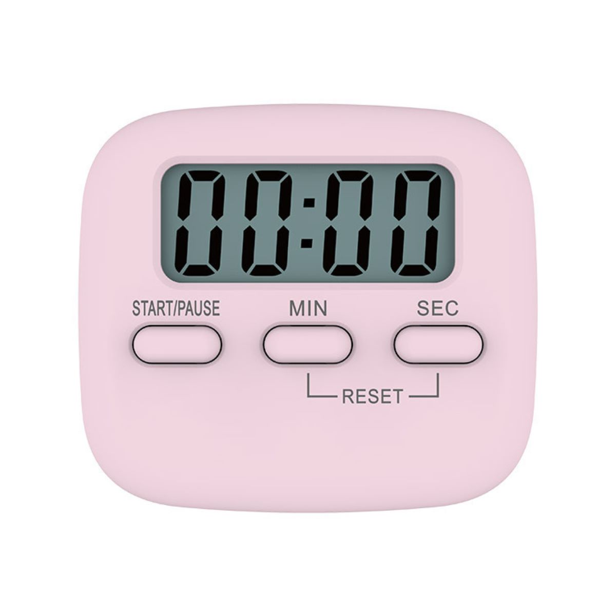 LACAMAX Pink Chrono Timer - Lautsprecher Zeitmessgerät Befestigungsmagnet, Standfuß, integrierter