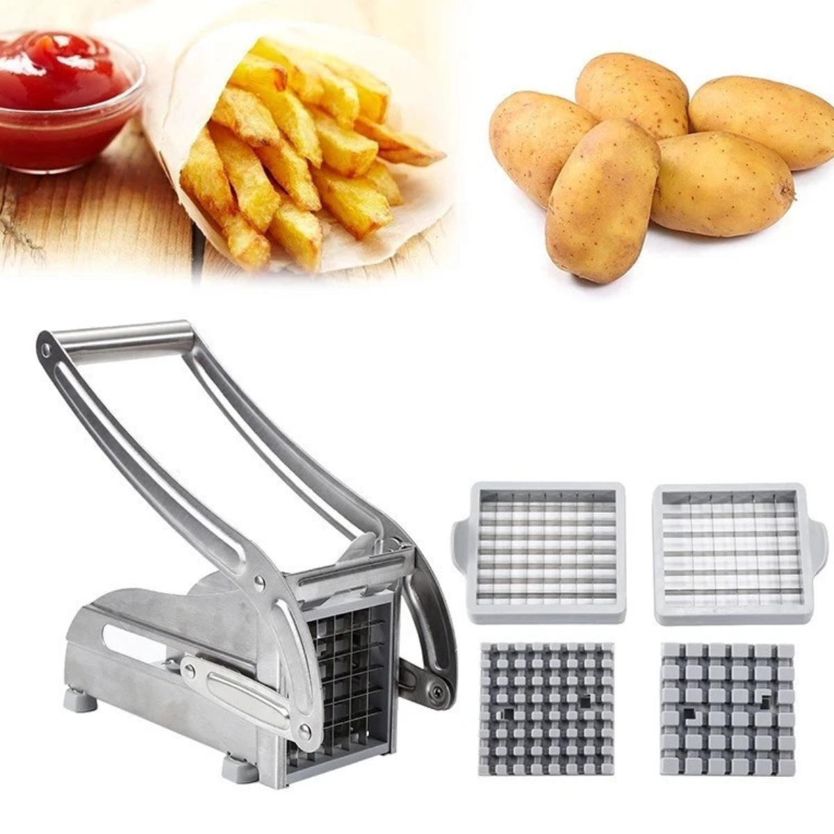 UWOT Kartoffelschneider-Edelstahl: einfach zu reinigen, bedienen, zu Gemüsesorten Kartoffelschneider viele erhältlich leicht