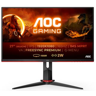 AOC C27G2AE/BK 27 Zoll Full-HD Gaming Monitor (1 ms Reaktionszeit , 165 Hz , 60 Hz nativ)