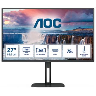 AOC 27V5C/BK 27 Zoll Full-HD Monitor (1 ms Reaktionszeit , 75Hz , 75 Hz nativ)
