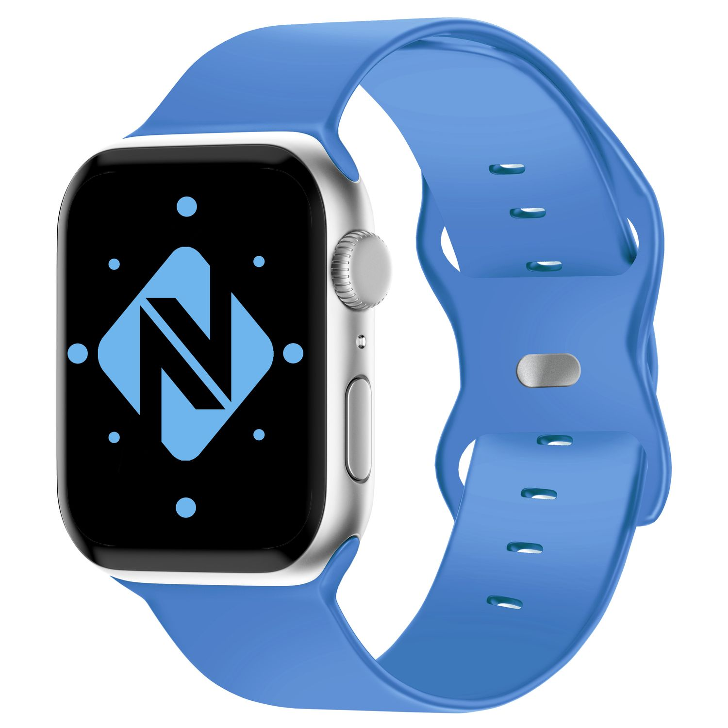 Smartwatch Ersatzarmband, Armband, NALIA 38mm/40mm/41mm, Silikon Apple Hellblau Apple, Watch