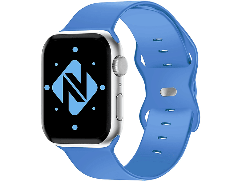 NALIA Smartwatch Ersatzarmband, Silikon Apple, Armband, 38mm/40mm/41mm, Hellblau Watch Apple