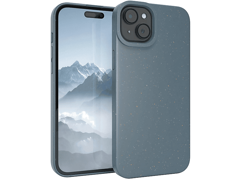 EAZY CASE Biocase, Bumper, Apple, iPhone 15 Plus, Blau / Petrol