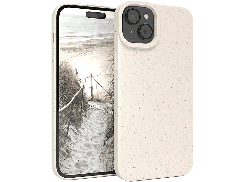 EAZY CASE Biocase, Bumper, Apple, iPhone 15 Plus, Alt Weiß