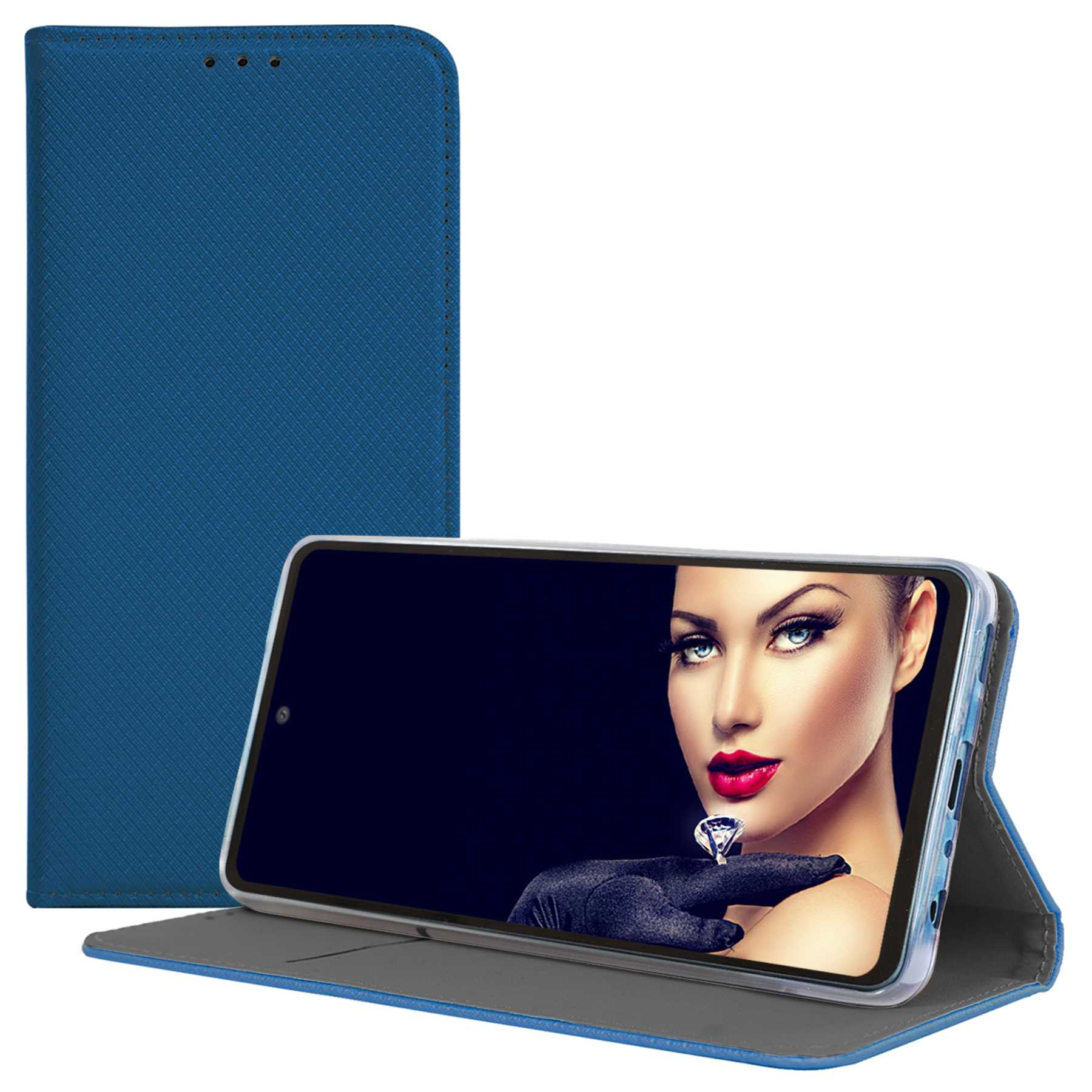 MTB MORE Magnet Motorola, Blau ENERGY G54 Klapphülle, Moto Smart Bookcover, 5G