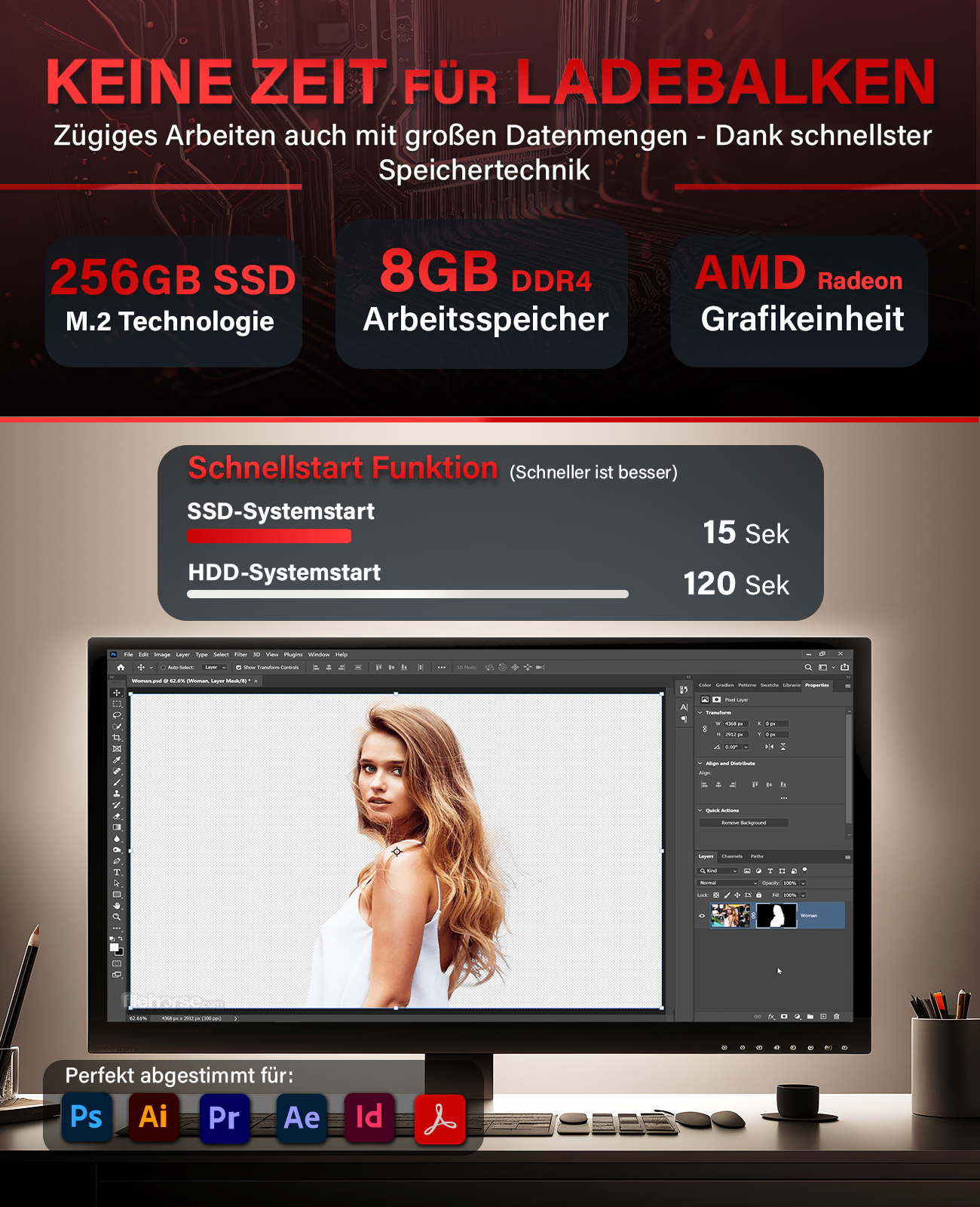 Ekran komputera z obrazem kobiety z interfejsem oprogramowania.