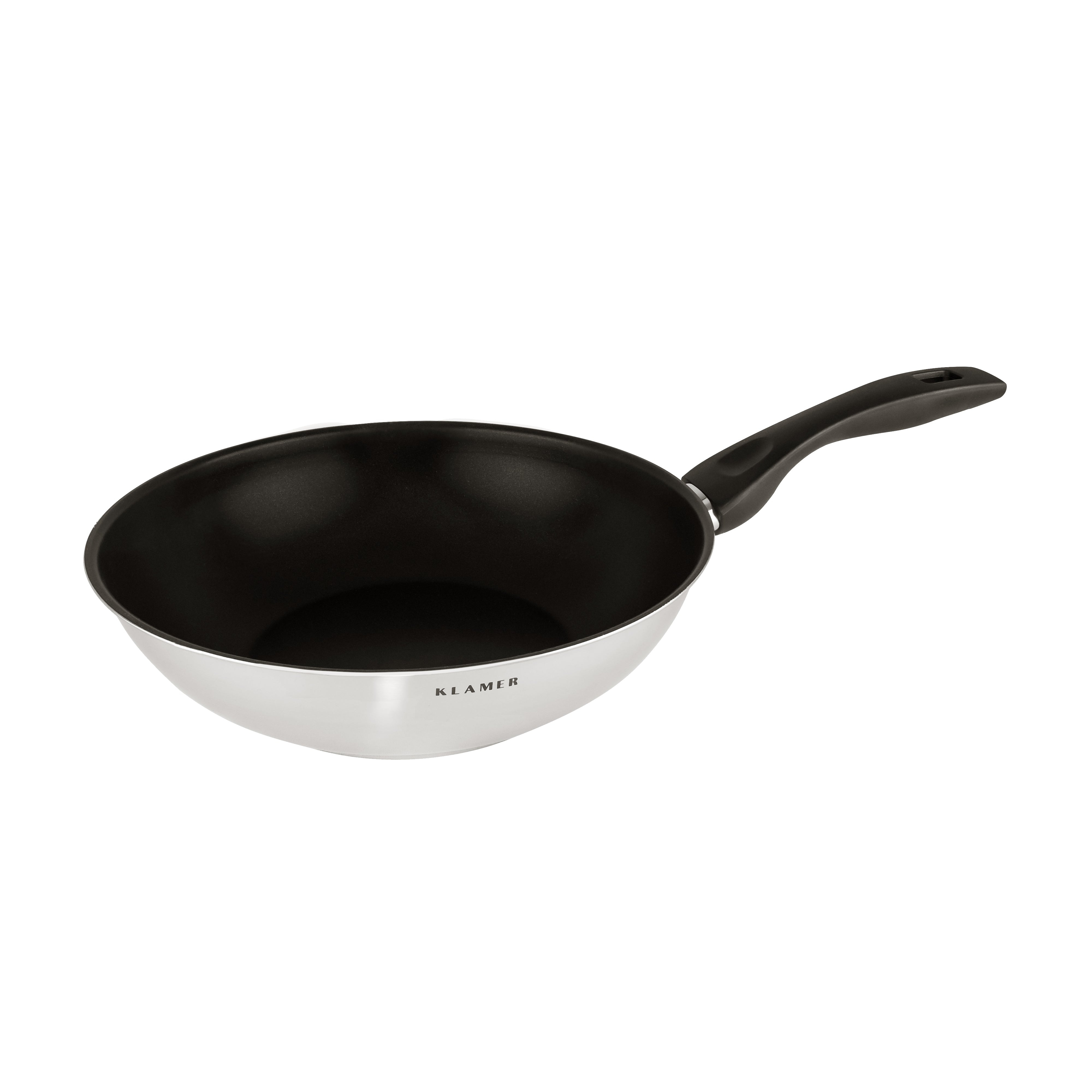 KLAMER Profi Edelstahl-Wok 28cm Wok