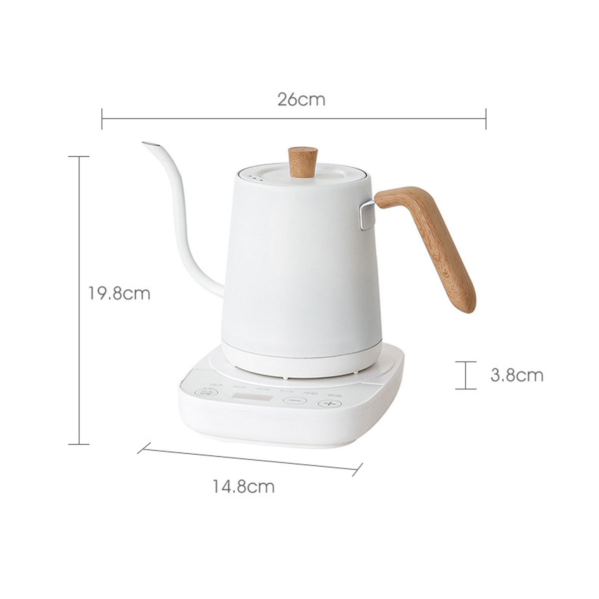 Thermostat-Wasserkocher Wasserkocher, präziser Schwarz mit BRIGHTAKE Intelligenter Temperaturregelung - Edelstahl-Wasserkocher