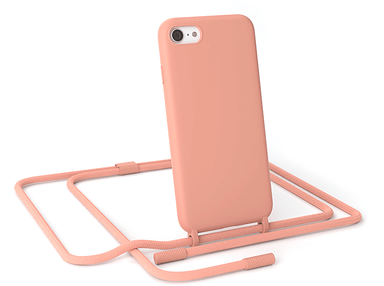 EAZY CASE Apple, 7 / Altrosa Color, SE Runde Handykette 2020, 8, / SE Full iPhone 2022 / iPhone Umhängetasche, Coral