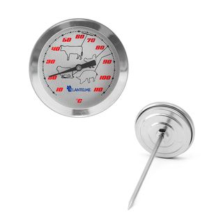 LANTELME Edelstahl Einstich Thermometer, Silber