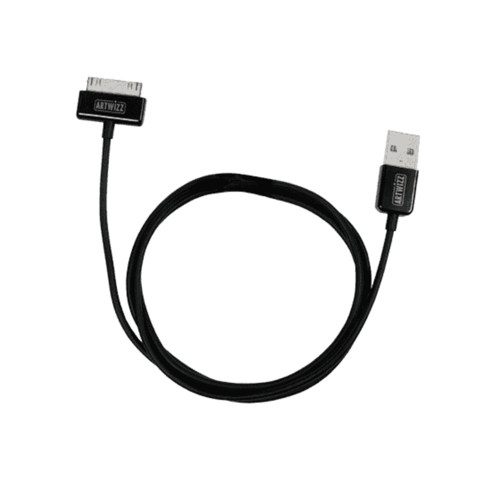 & iPod, ARTWIZZ Kabel mit Connector, USB Dock Pin 100 Schwarz iPad, cm, iPhone 30
