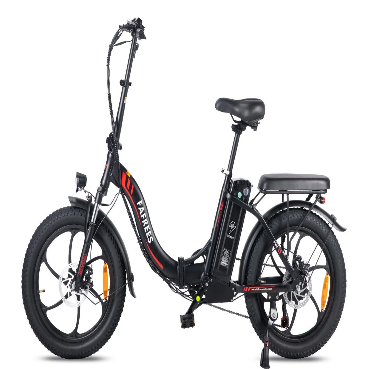 FAFREES Elektrisches Fahrrad Batterie Reichweite Kompakt-/Faltrad Schwarz Erwachsene-Rad, Motor 20 - 250W 70KM Schwarz) (Laufradgröße: Zoll, 576WH - F20 FAFREES