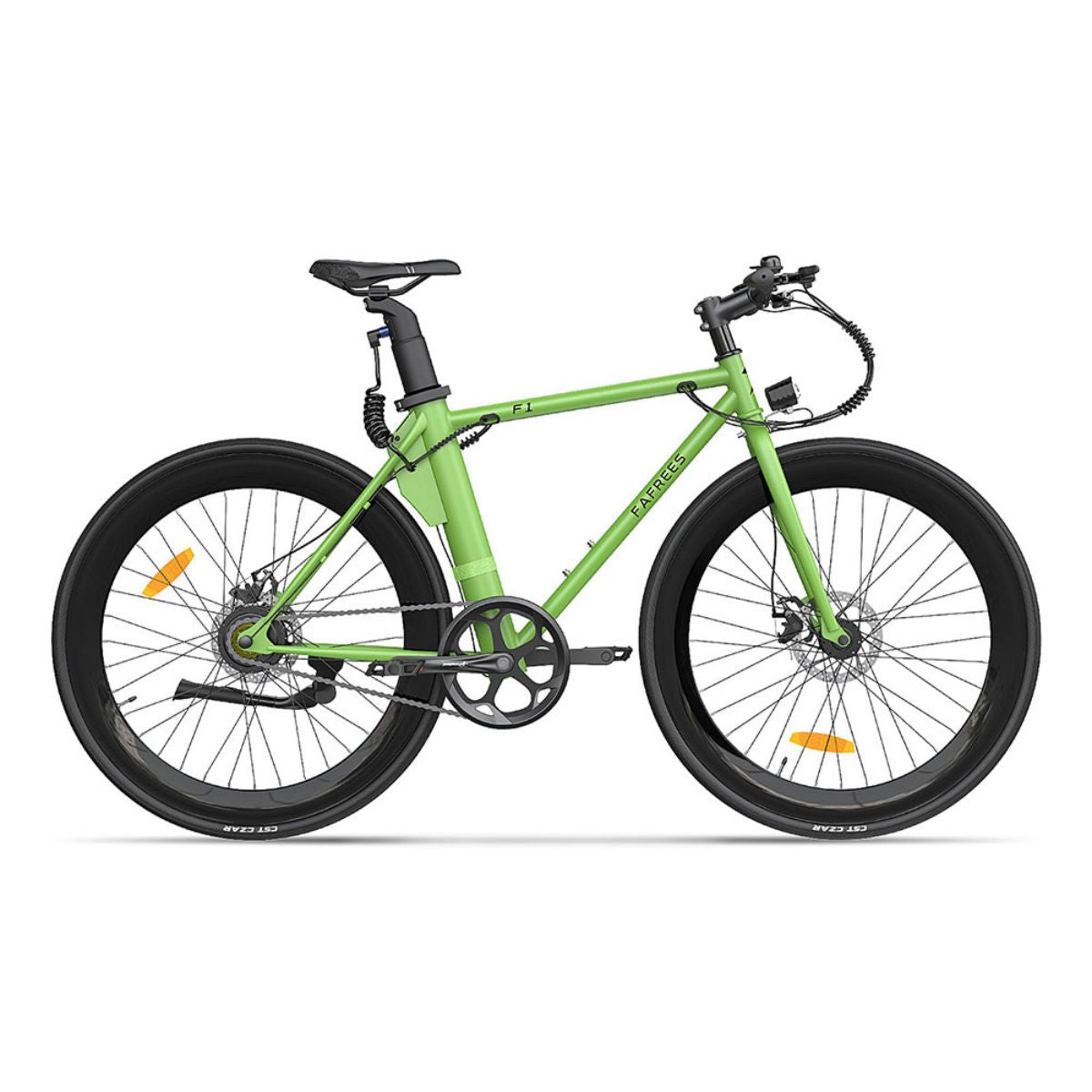 40KM Citybike (Laufradgröße: Reichweite - Zoll, 313.2WH F1 250W FAFREES Grün) Erwachsene-Rad, E-Bike 27,5 - Grün FAFREES