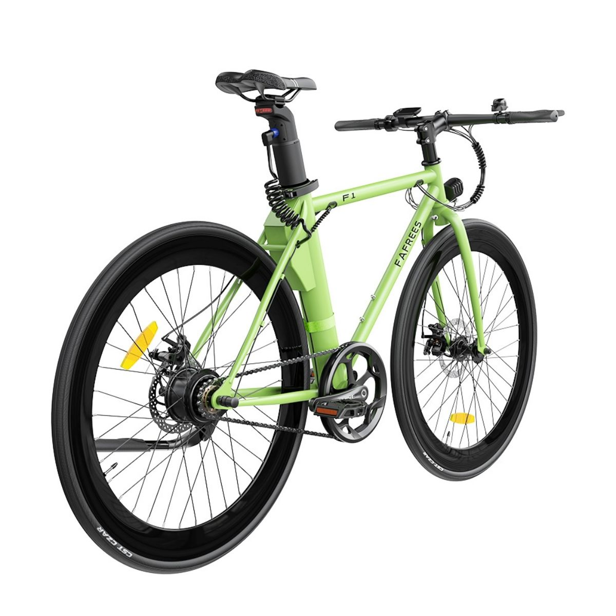 40KM Citybike (Laufradgröße: Reichweite - Zoll, 313.2WH F1 250W FAFREES Grün) Erwachsene-Rad, E-Bike 27,5 - Grün FAFREES