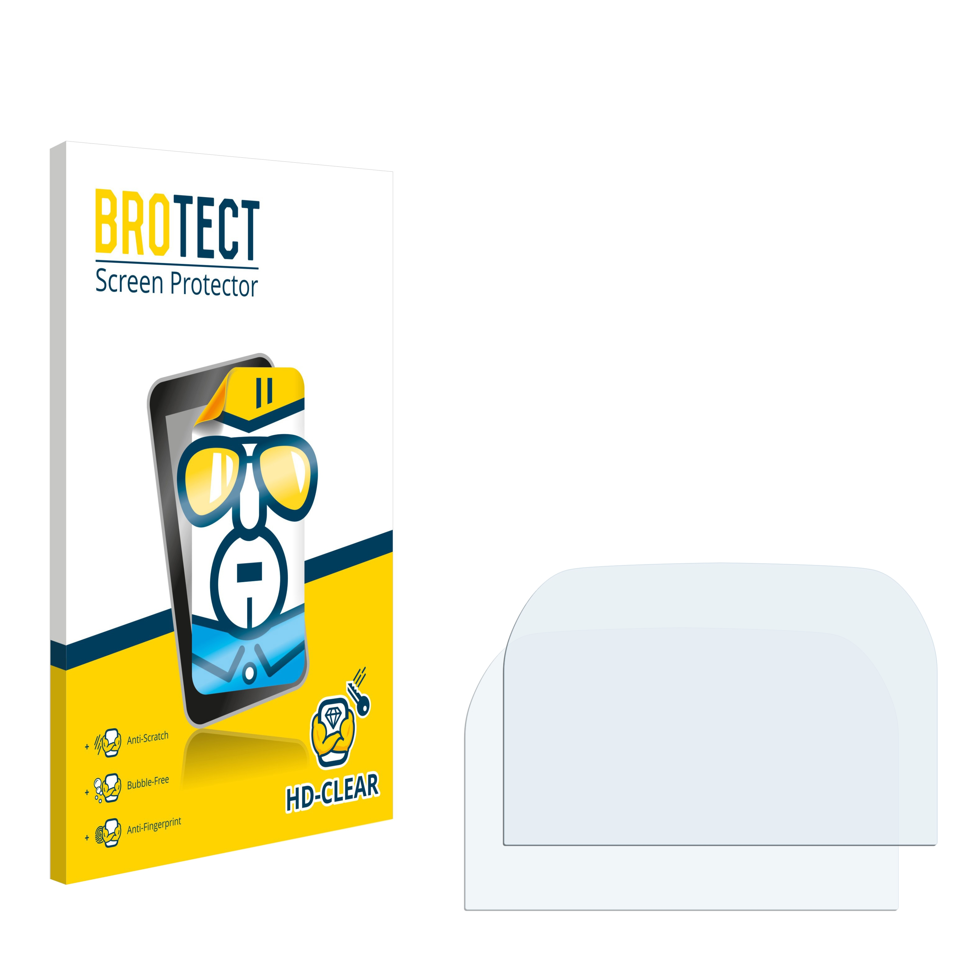 BROTECT 2x klare Schutzfolie(für Icom ID-F52D)