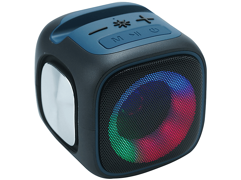 BRIGHTAKE Wireless Plug-In RGB Lautsprecher Bluetooth-Lautsprecher, Licht Radio Partner Bluetooth Kleine Stahlkanone Schwarz,blau TWS Stereo