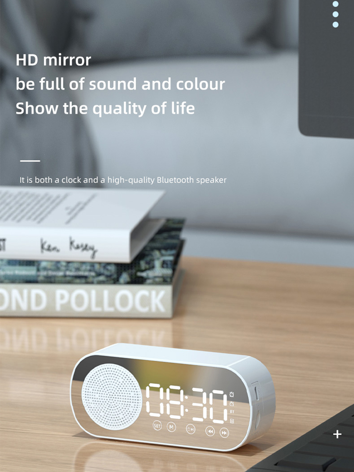- Bluetooth-Lautsprecher, Wecker TF Kartensteckplatz Rosa HiFi Uhr Lautsprecher BRIGHTAKE Radio Klangqualität Wireless Bluetooth