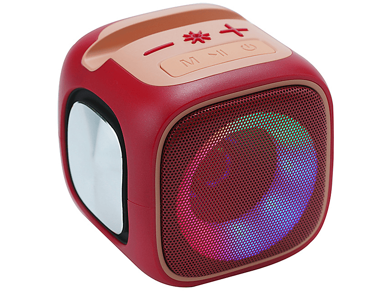 BRIGHTAKE Wireless Bluetooth Lautsprecher RGB TWS Licht Partner Radio Rot,Rosa Bluetooth-Lautsprecher, Kleine Stereo Plug-In Stahlkanone