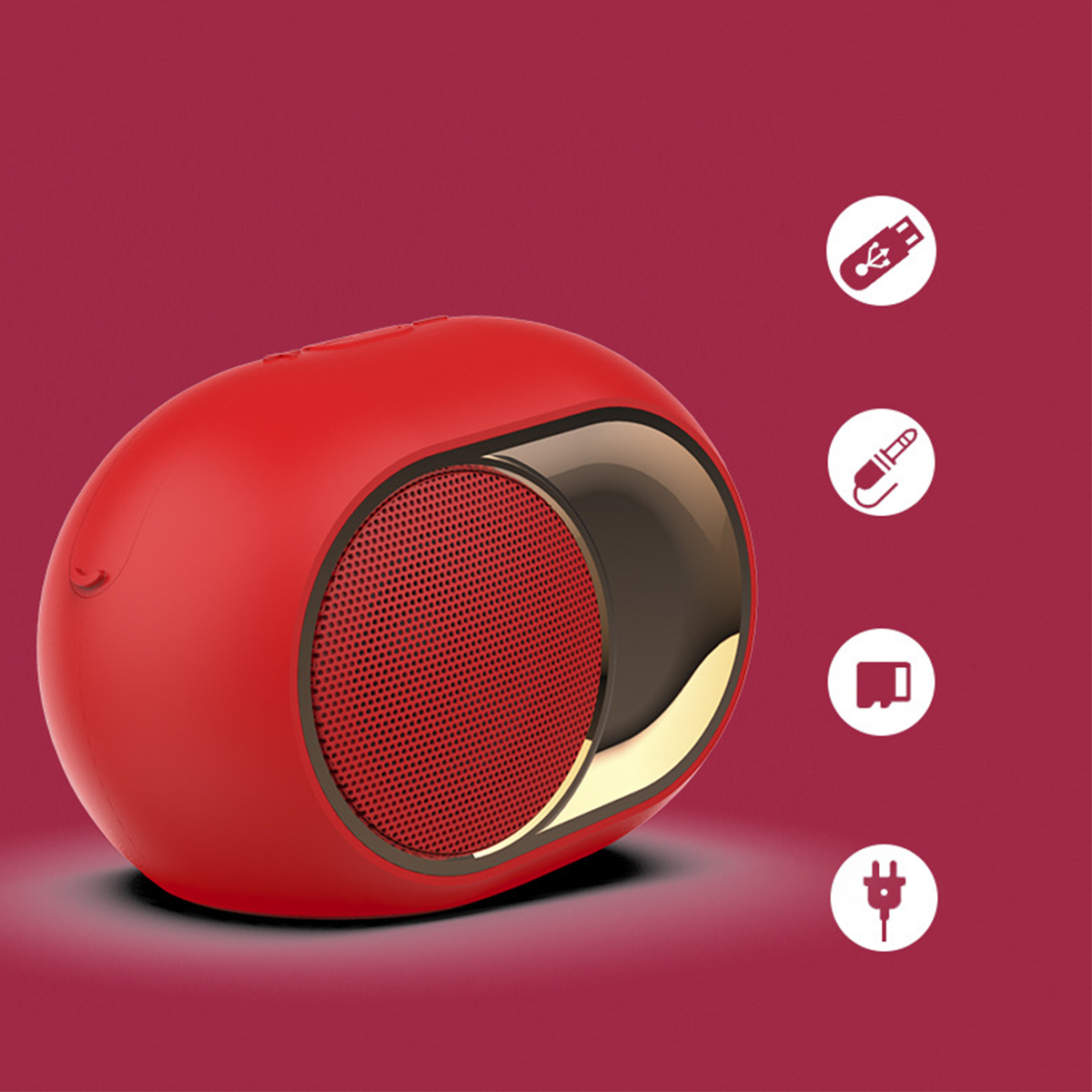 BRIGHTAKE Drahtloser Bluetooth 5.0 Lautsprecher Bass Sound Gun Blau Bluetooth-Lautsprecher, Outdoor